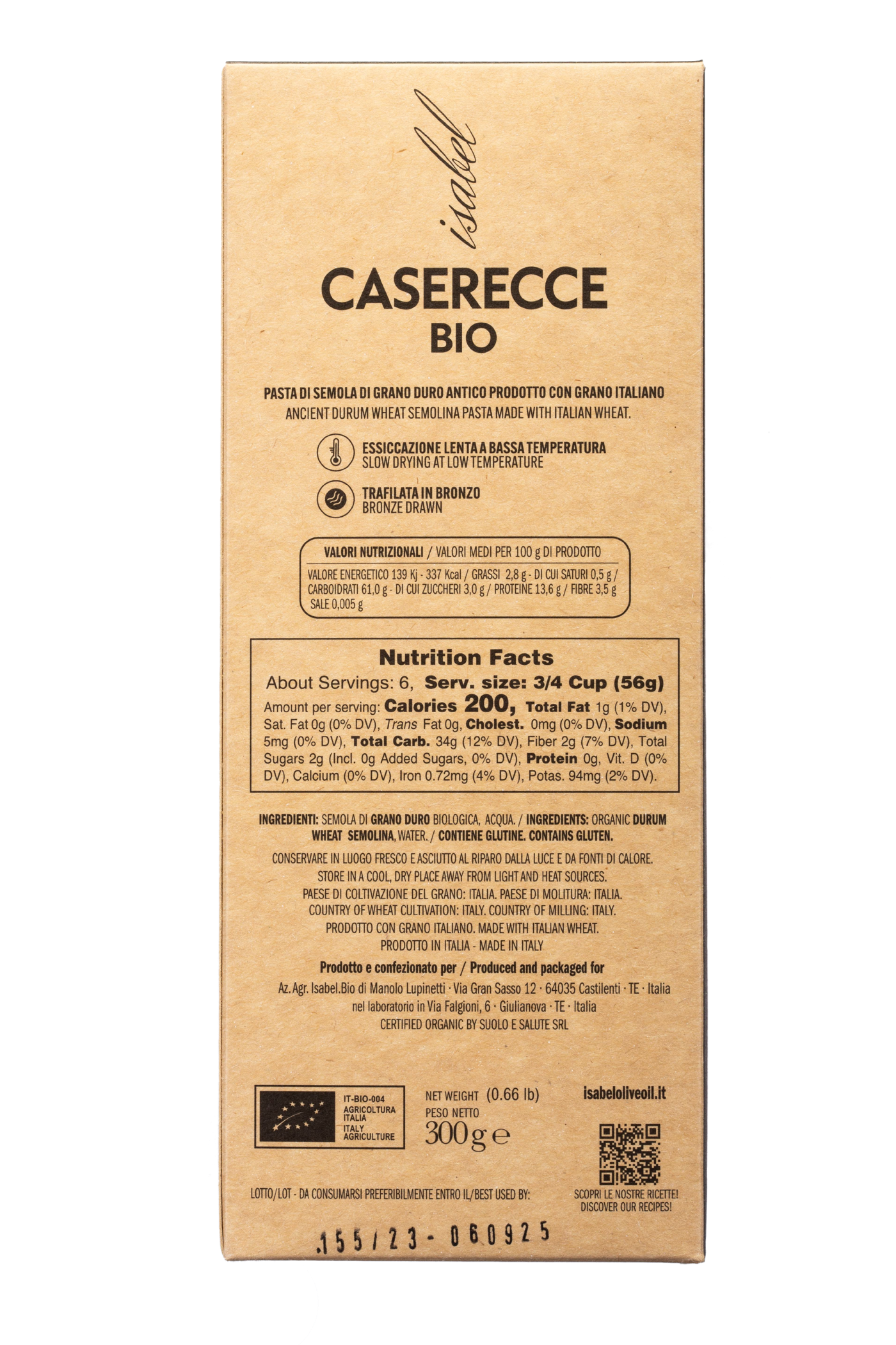 Caserecce Bio - paper packaging